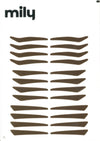 N°8 </br>Stick on eyeliners </br>dark brown - 3 styles