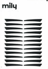 N°1 </br> Stick on eyeliners </br>matte black - classic shape