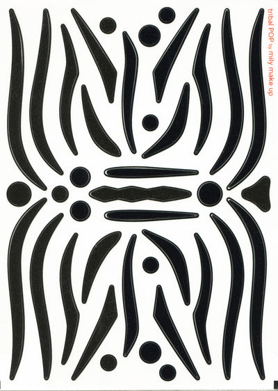 N°35 </br> Tribal Pop face appliquée </br>black