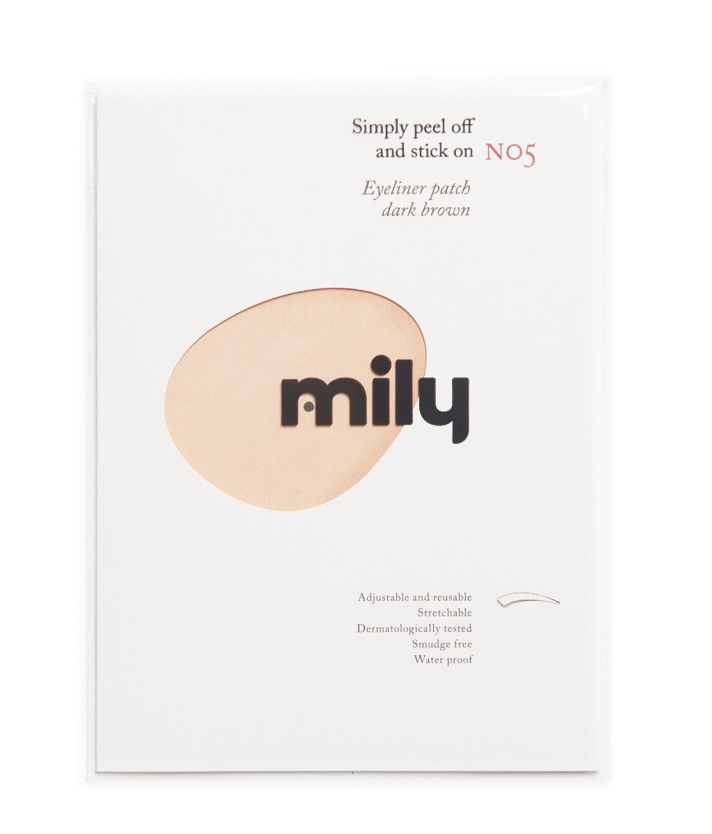 N°5 </br> Stick on eyeliners </br>dark brown - classic shape