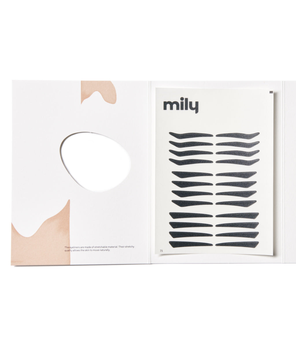 N°4 </br>Stick on eyeliners </br>matte black - 3 styles