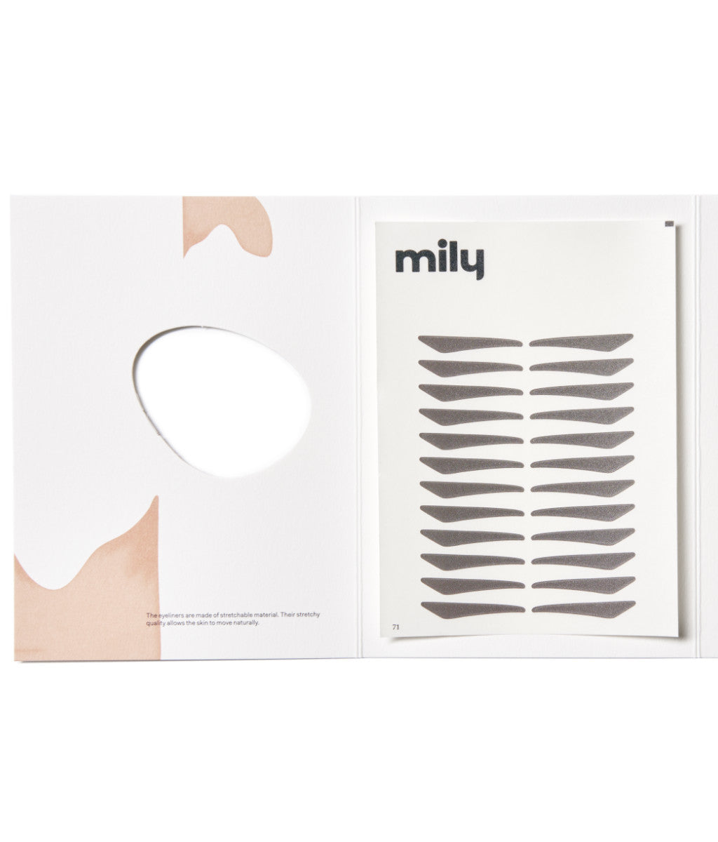 N°10 </br> Stick on eyeliners </br>dark grey - winged shape